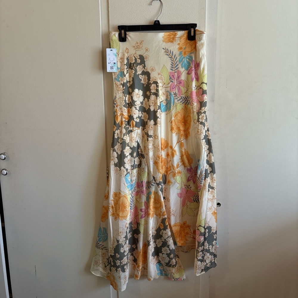 Guess Multicolor Floral Maxi Skirt